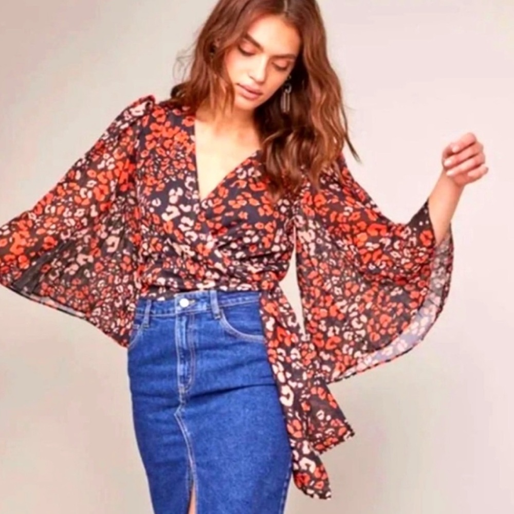 Astr The Label Sz.XS Wrap Blouse